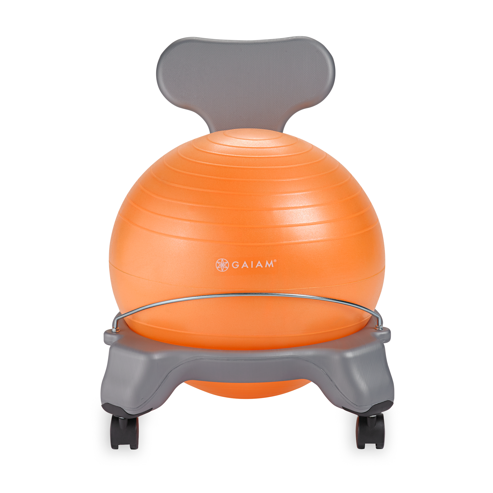 Gaiam Kids Classic Balance Ball® Chair Orange/Grey front