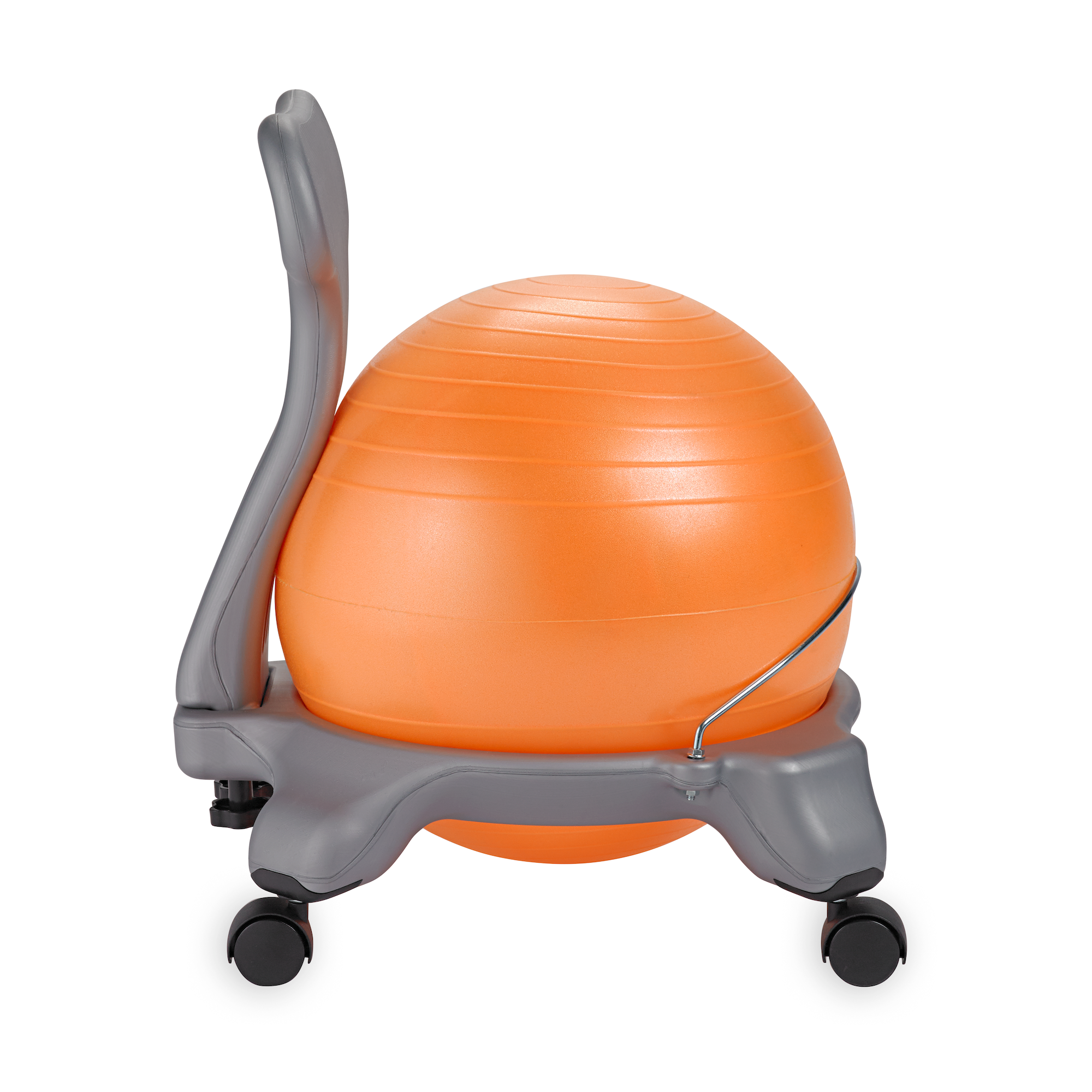 Gaiam Kids Classic Balance Ball® Chair Orange/Grey side